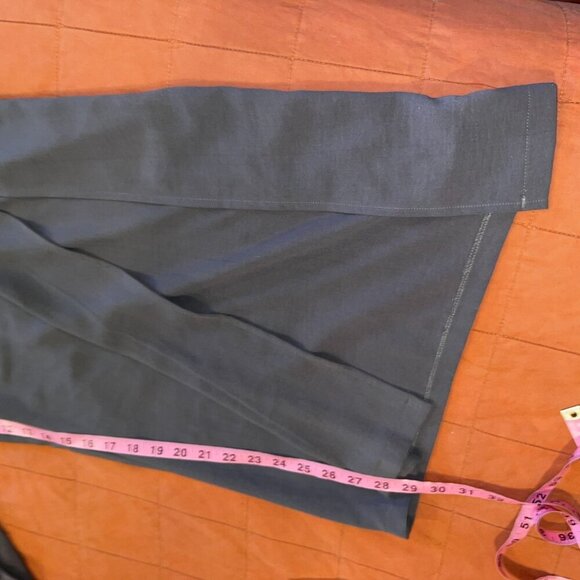 Zara Gray High-Waist Wide-Leg Tie Waistband Flowy Women's Pants Size Large - Picture 10 of 12